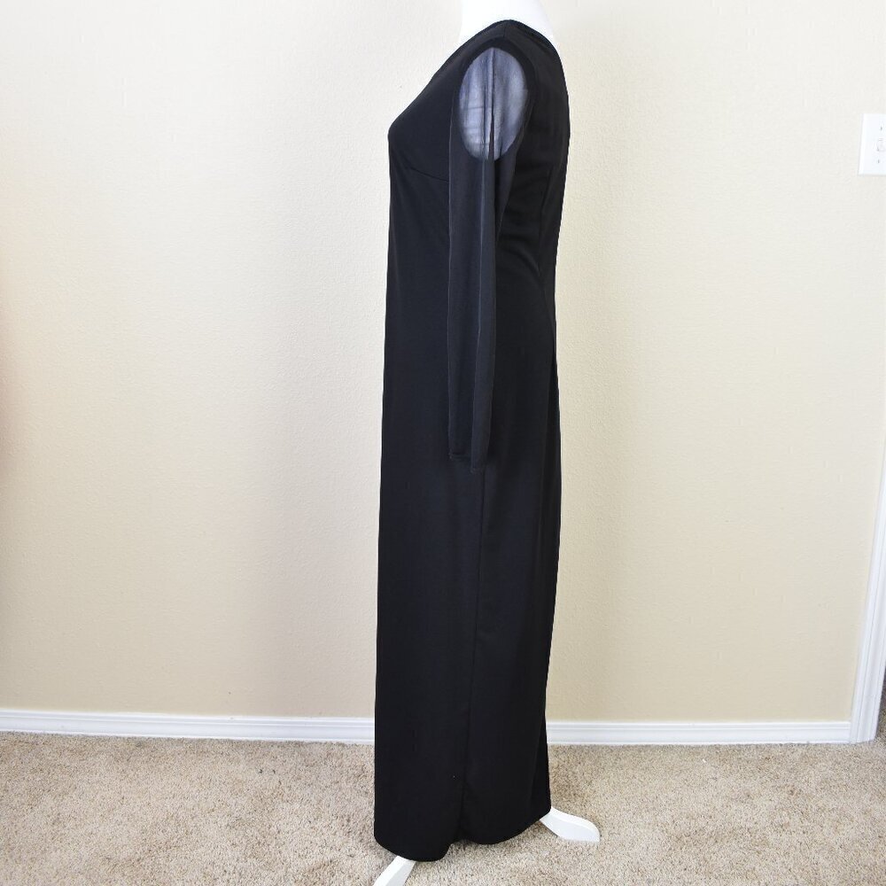 Frank Lyman Long Sleeve Formal Black Dress Gown - 10 - Picture 7 of 11